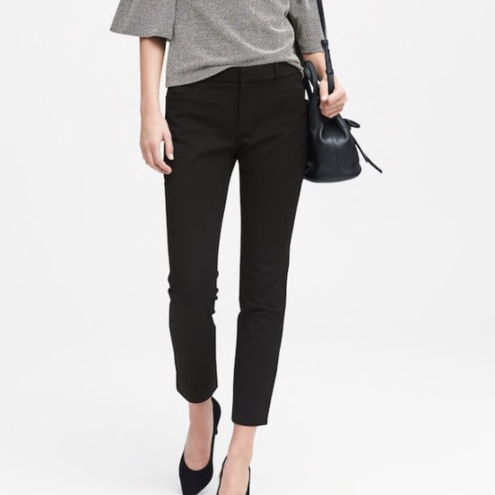 Banana Republic Straight Sloan Ankle Pant Black 4